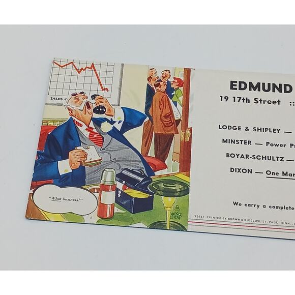 Vtg Edmund Burke Company Boss On Phone Toledo Ohio Ink Blotter Advertisement - Picture 2 of 4